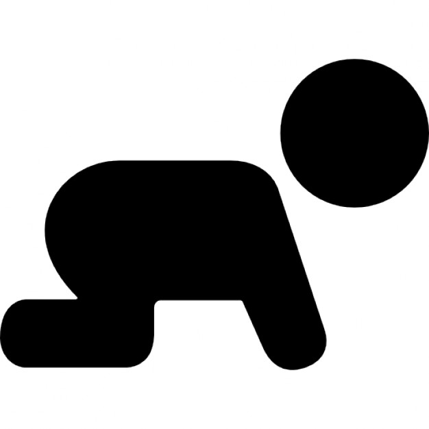 Crawling baby silhouette Icons | Free Download