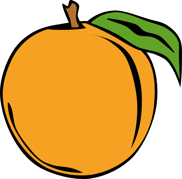 Peach Clip Art - vector clip art online, royalty free ...