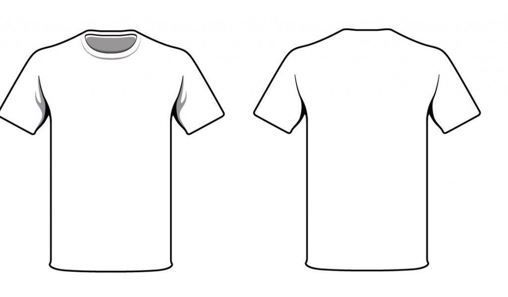 plain white t shirt back and front