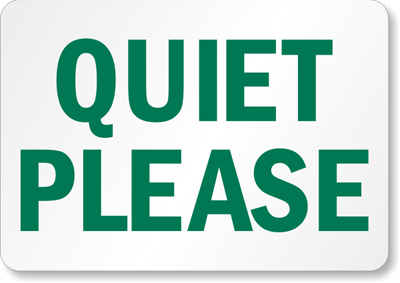 Quiet Please Sign Clipart