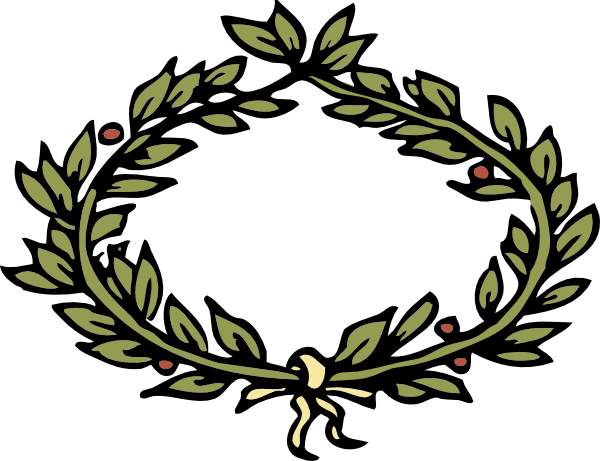 Laurel wreath crown clipart