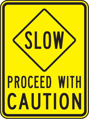 Clipart road signs proceed with caution