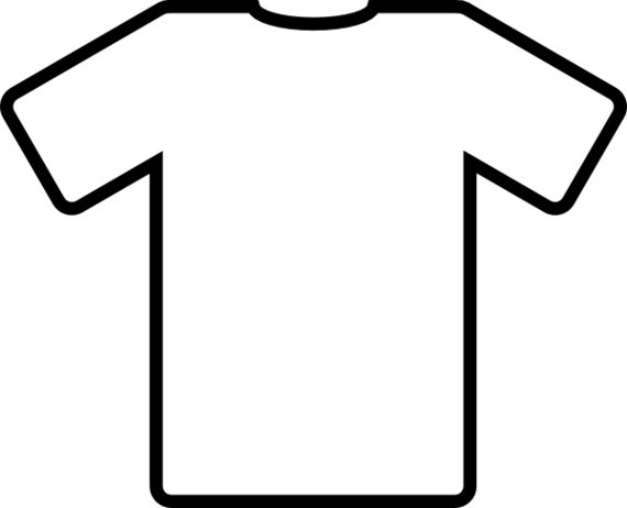 Simple shirt outline clipart