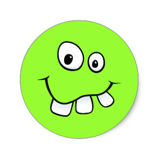 Goofy Smiley Face Stickers | Zazzle