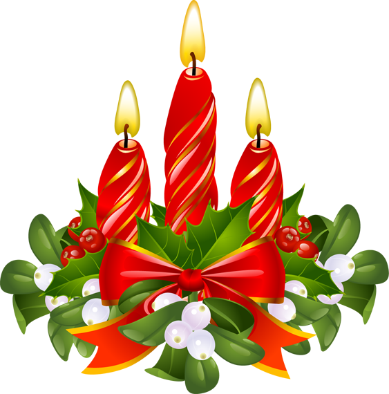 Free christmas candle clipart