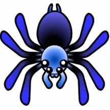 Blue Spiders Clipart