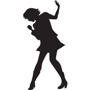 Singer Clipart Image - The Silhouette Of A Female Singer - Polyvore