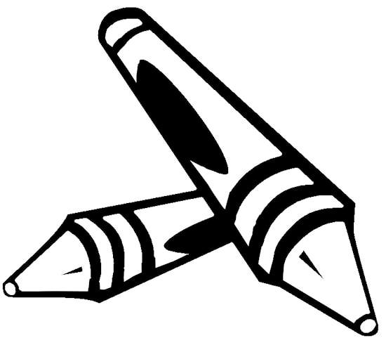 Two Coloring Crayons Coloring Page