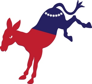 Democrat Donkey Clipart Image - Democratic Donkey with Stars on ...