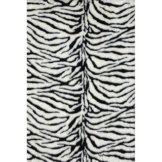 Jungle Zebra Print Rug (5' x 7'6) | Overstock.