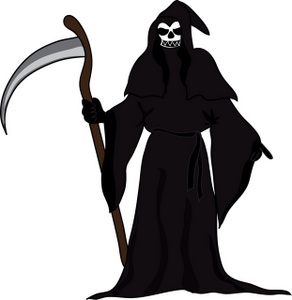 Grim Reaper Clipart Image - A Grim Reaper With A Skull Face ...