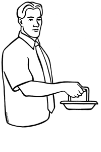 Free LDS Passing the Sacrament Clipart