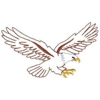 Animals Embroidery Design: Eagle Outline from Dakota Collectibles