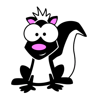 Cartoon Skunk Draw Clipart