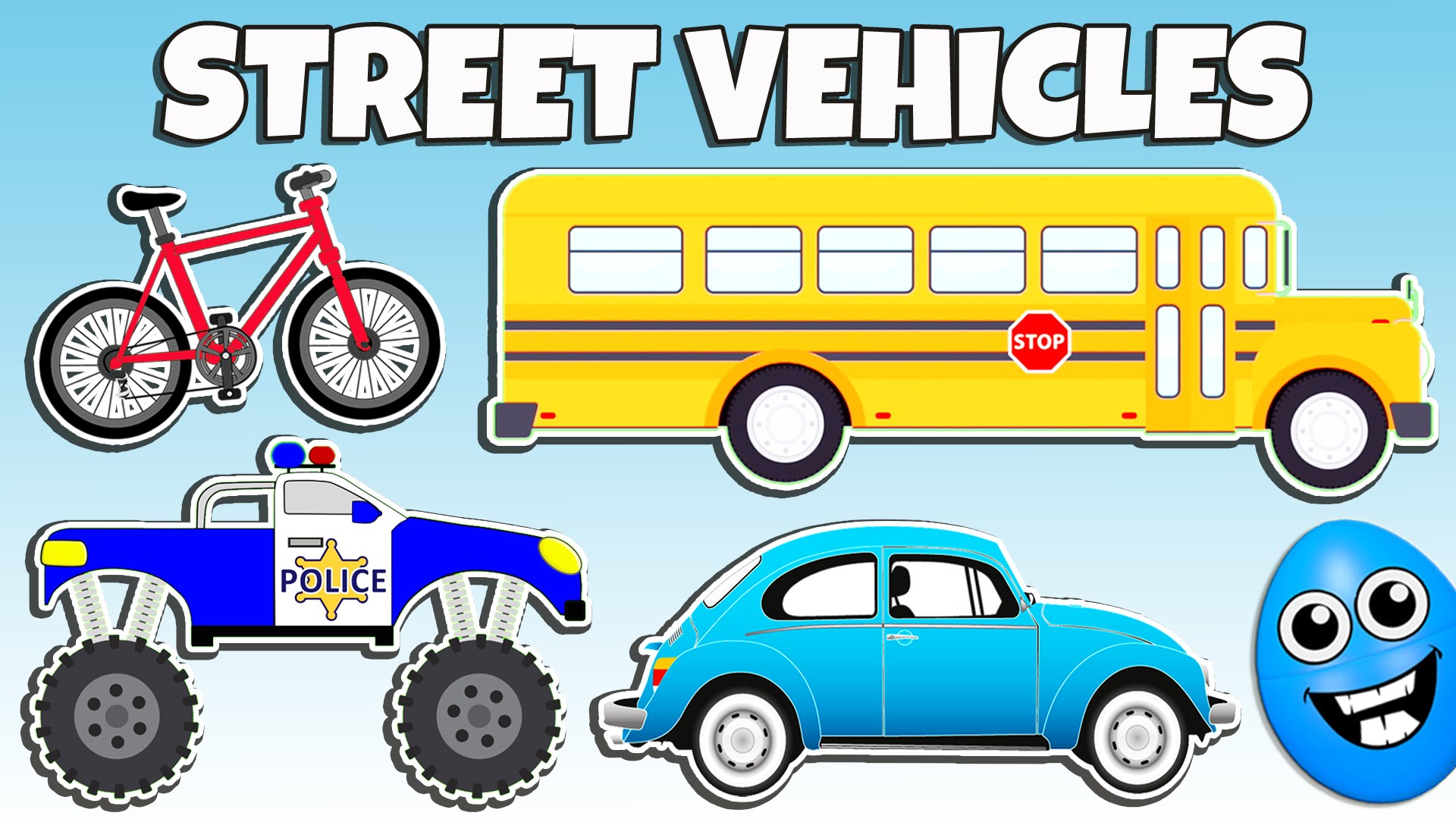 Learning Street Vehicles Names and Sounds | Cars and Trucks for ...
