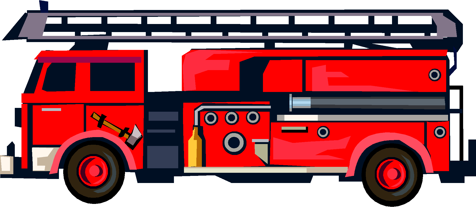 Red Fire Truck Cartoon - ClipArt Best