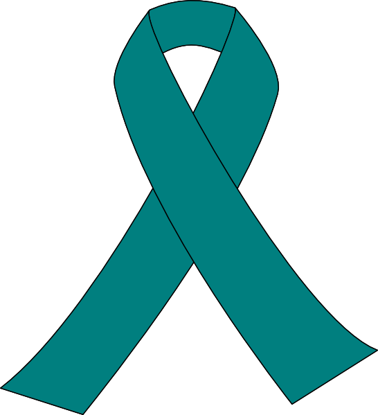 Teal Ribbon And Bow Clipart