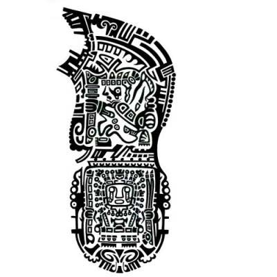 Left Sleeve Aztec Tattoo Design | Tattoobite.com