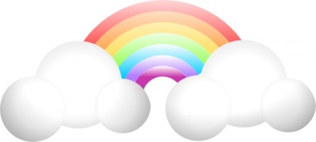 Black and white rainbow outline free clipart images clipartix 4 ...