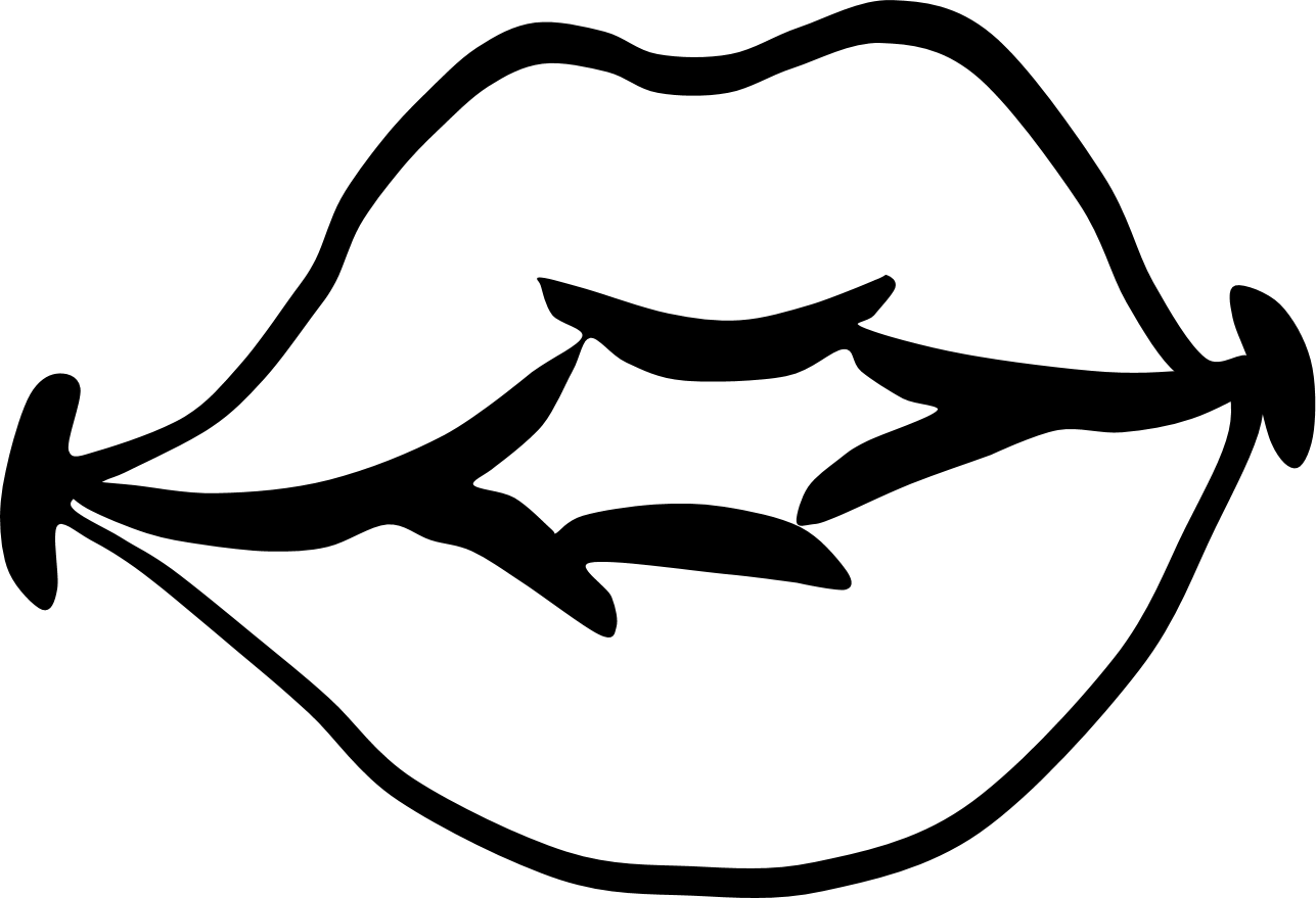 mouth clipart black and white free - photo #41