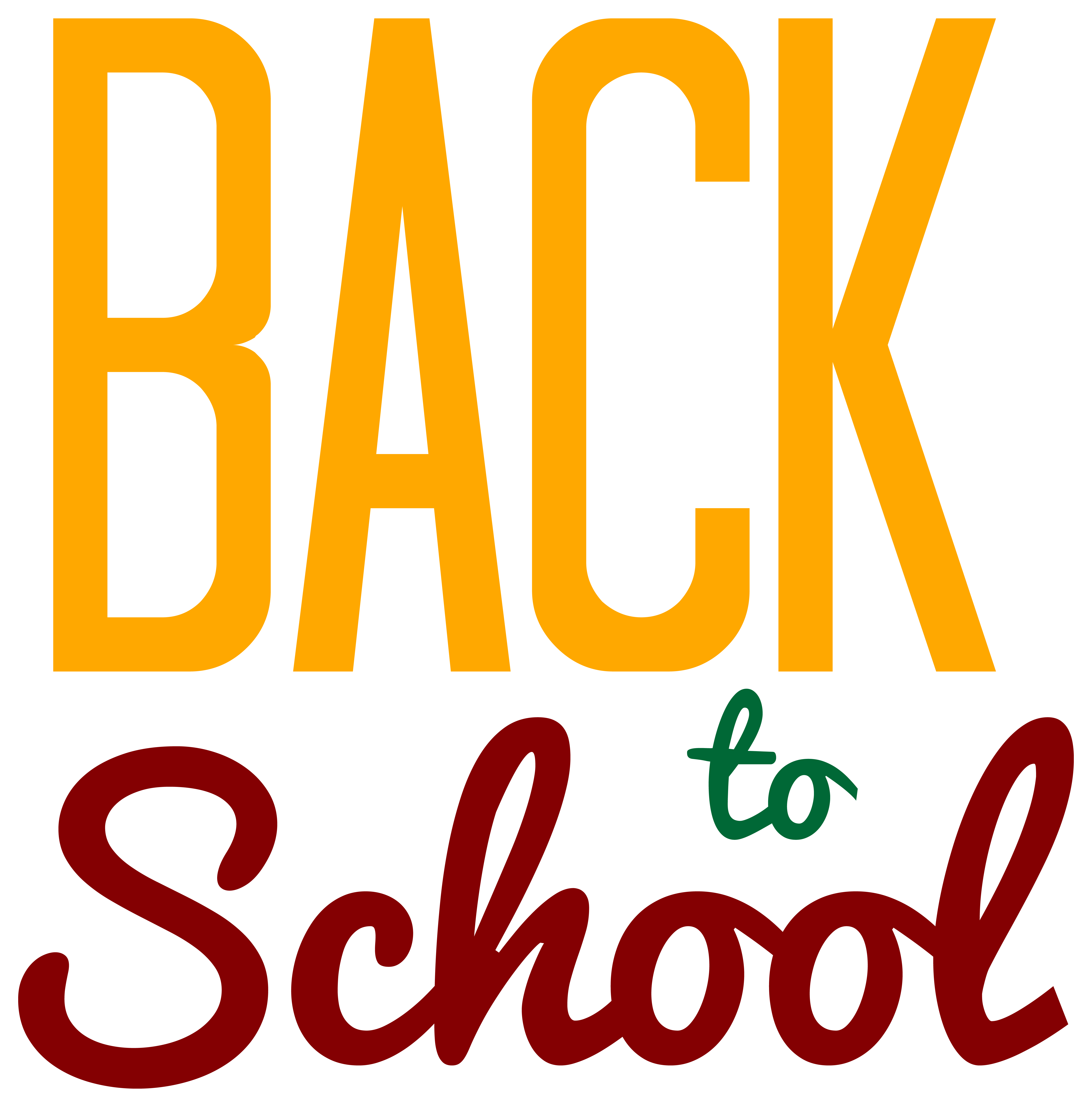 Yellow Back to School PNG Clipart Image