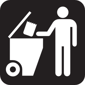 Trash Dumpster Black Clip Art - vector clip art ...