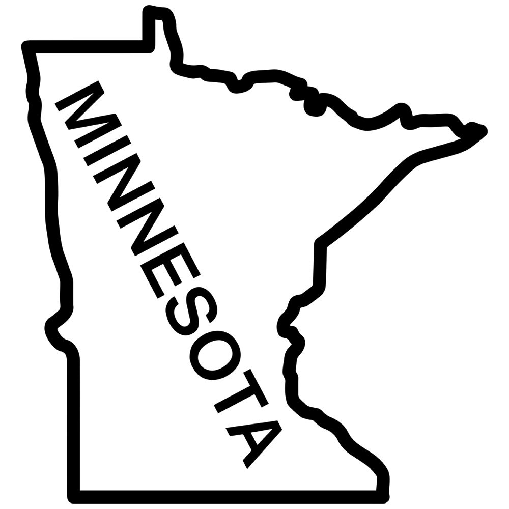 Minnesota State Coloring Outline Pages Kids Printable Sheets Map Shape 