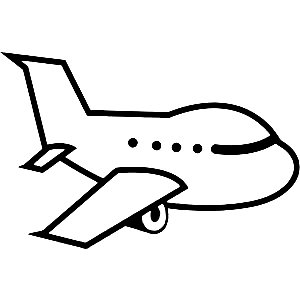 Black And White Airplane Clipart