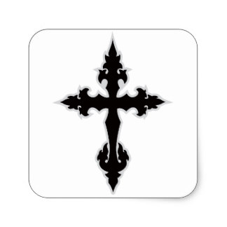Gothic Cross Stickers | Zazzle