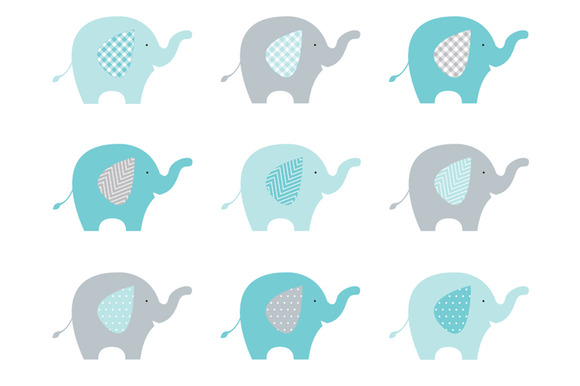 Baby Shower Elephant Clip Art - Tumundografico