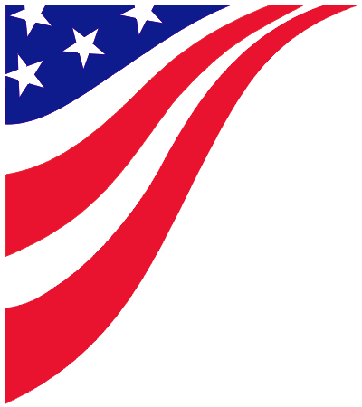 Corner american flag clipart