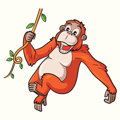 Pictures Of Orangutan Monkeys Clip Art, Vector Images ...