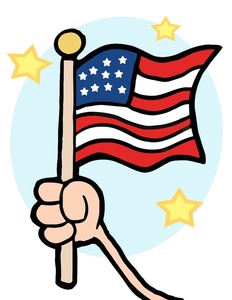 Free Patriot Clip Art Image - A Partriotic Person Waving the Flag