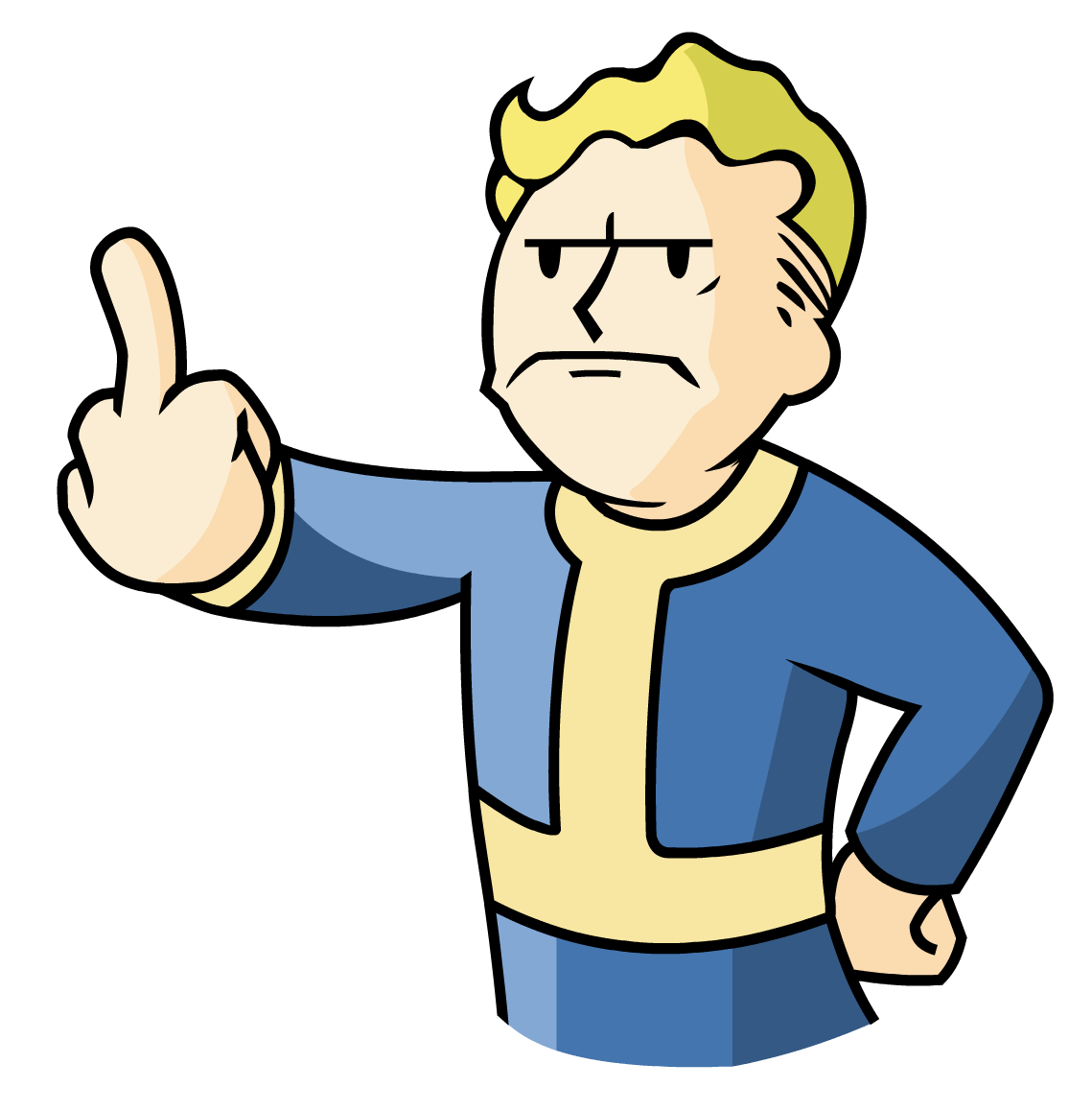 Middle Finger Vault Boy | Vault Boy | Know Your Meme