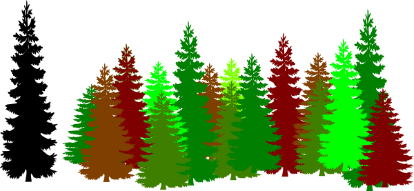 Christmas tree forest clipart