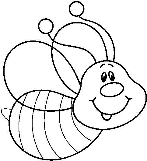 Free bee clipart black and white
