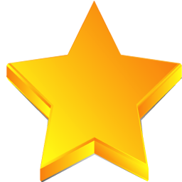 Glowing gold star clipart