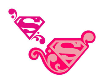 pink superman logo – Etsy