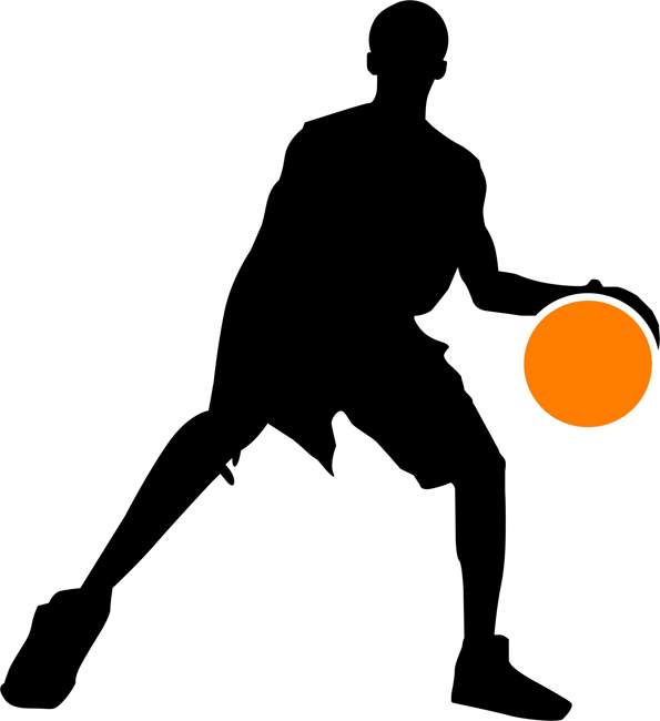 Dribbling Basketball Stencils- stencilease.com