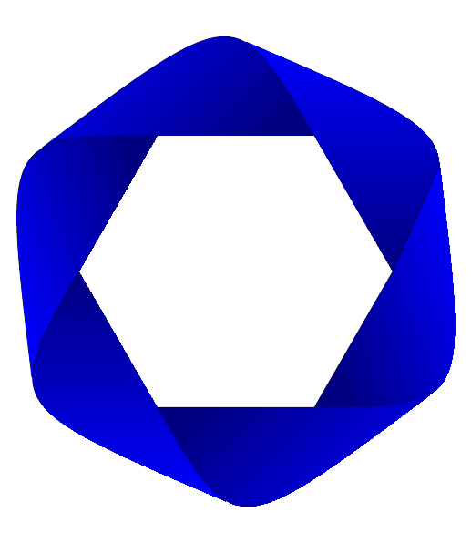 tikz pgf - Logo hexagon in the form of a ribbon - TeX - LaTeX ...