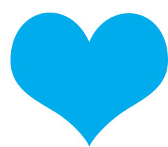 Light blue heart clipart