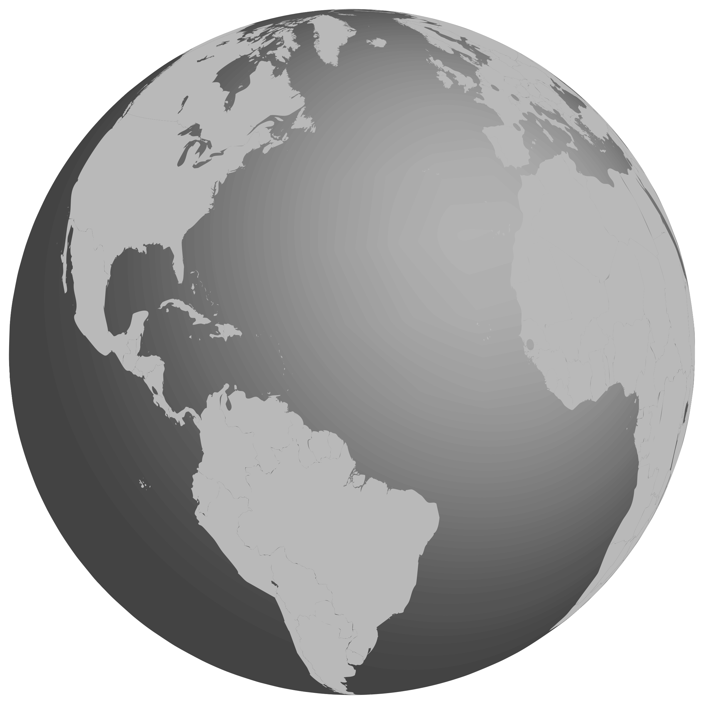 Clipart - Grayscale Earth Globe