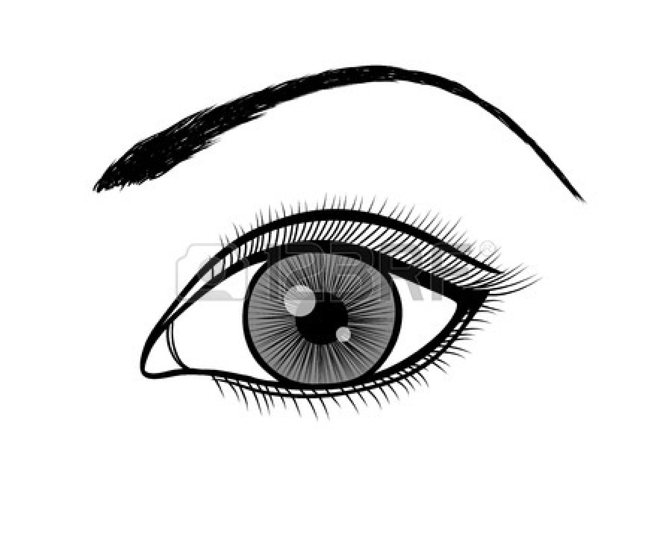 678 views Smoked eyes black and white clipart