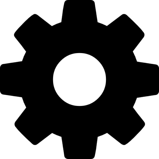 Cog wheel silhouette Icons | Free Download