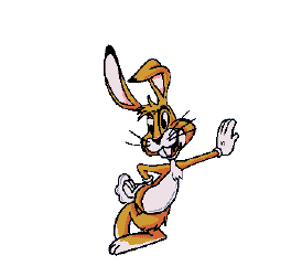 Cheerful rabbit - Free animation (animated gif)