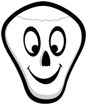 Cartoon Skeleton Head Clipart