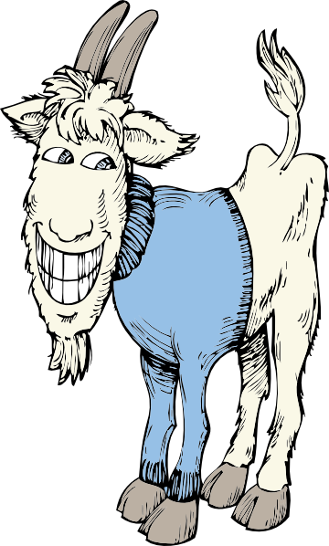 Goat In A Sweater Clip Art - vector clip art online ...