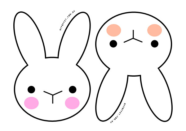 bunny face clipart