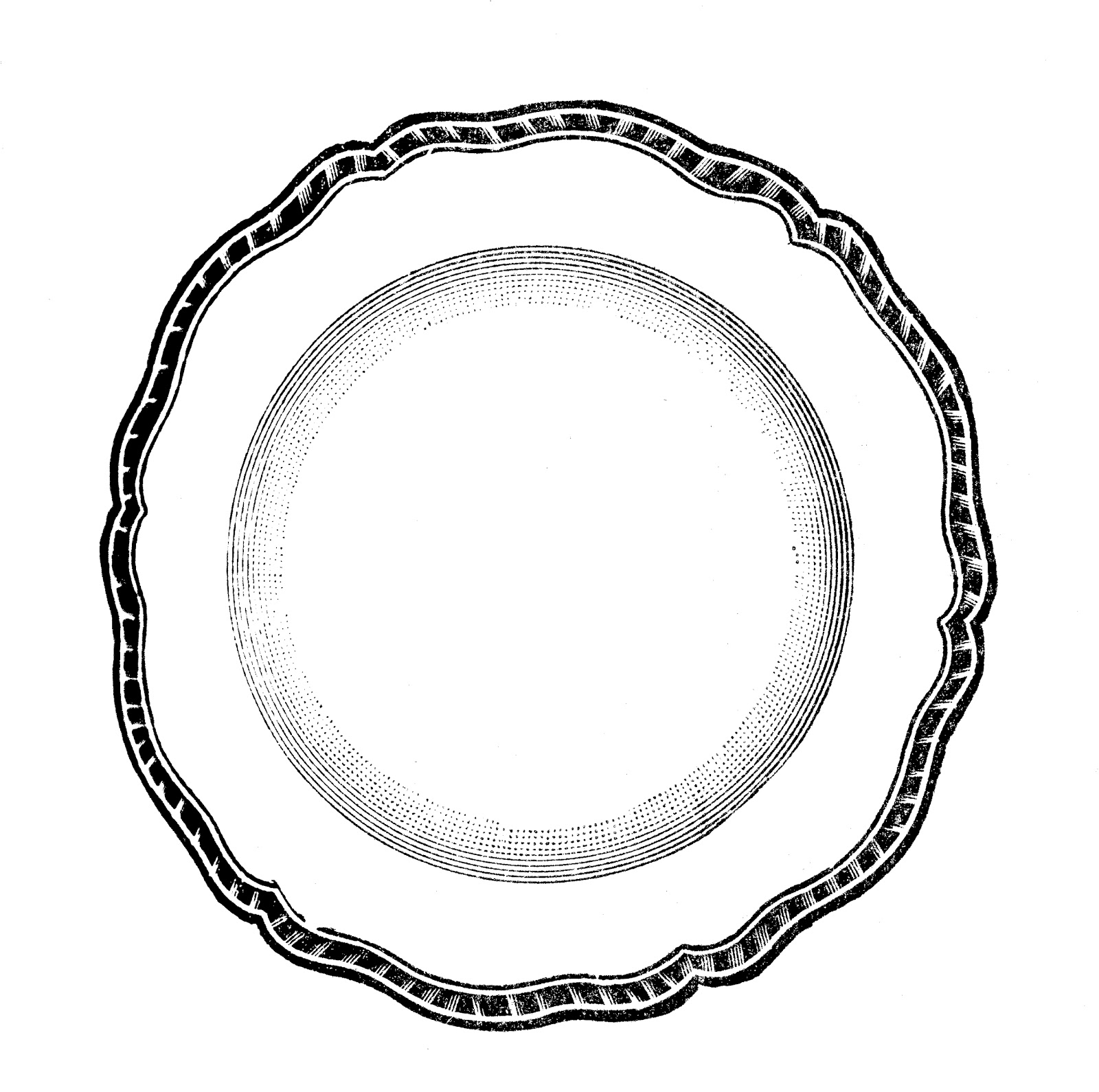 Plate Clipart Black And White ClipArt Best