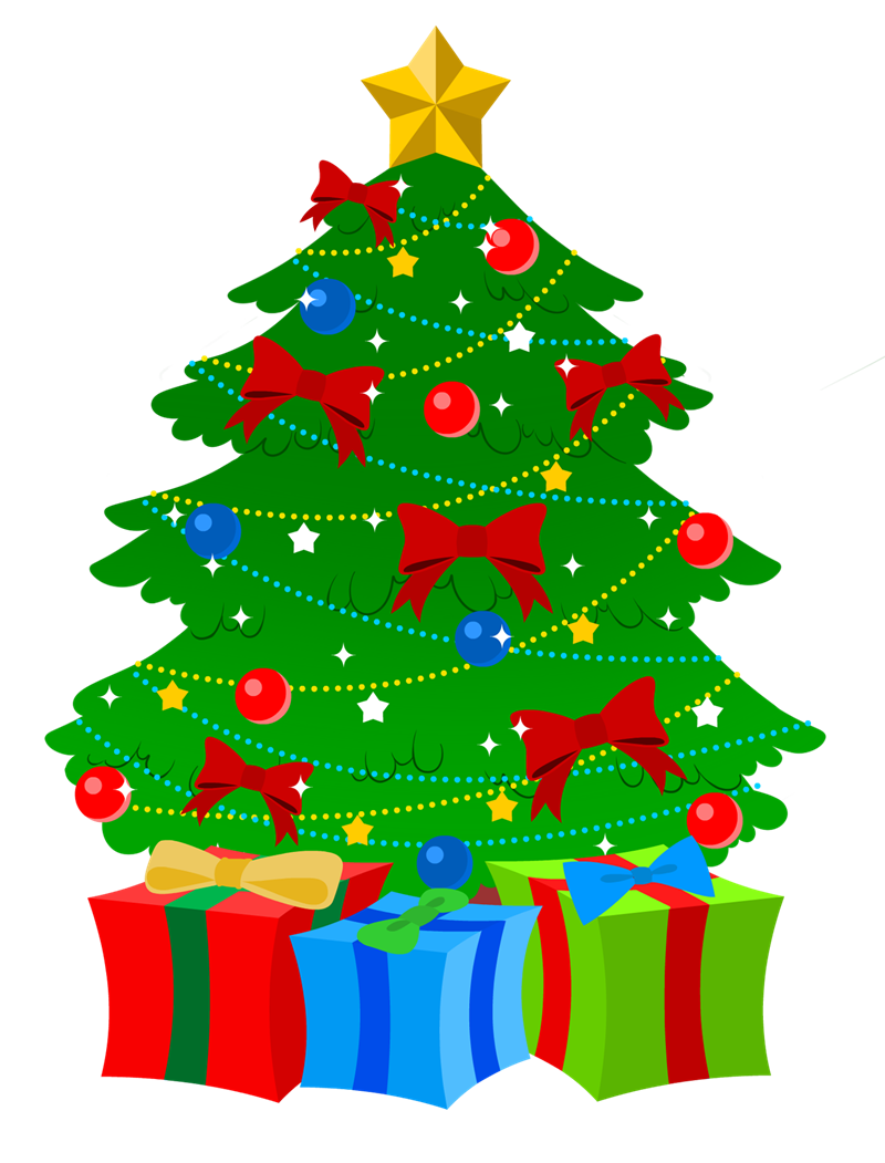 Christmas Tree With Presents Clipart - Tumundografico